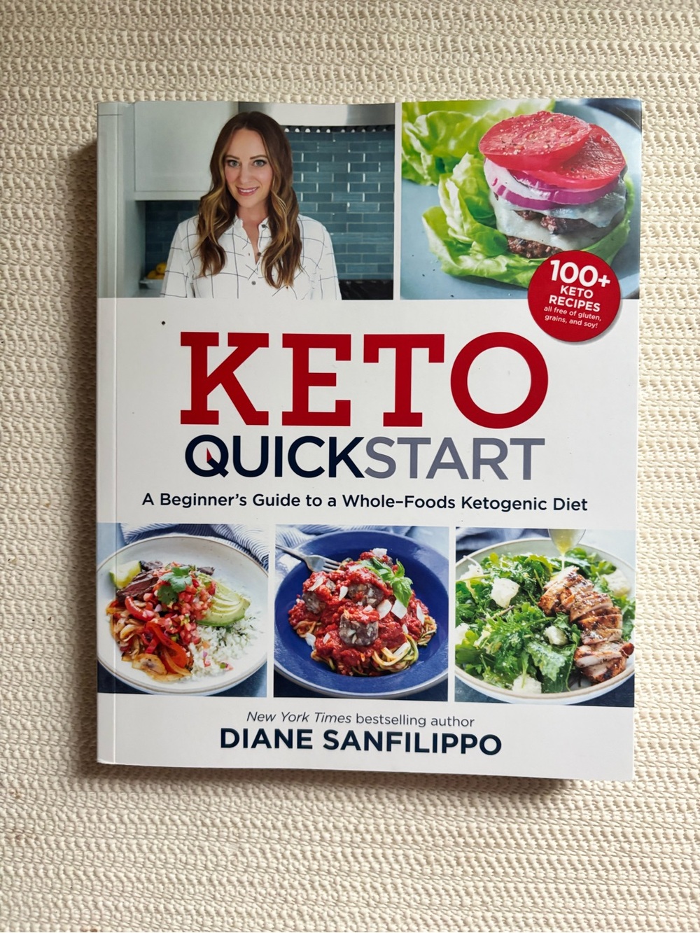 KETO QUICKSTART Cookbook by Diane Sanfilippo - White & Red Cover